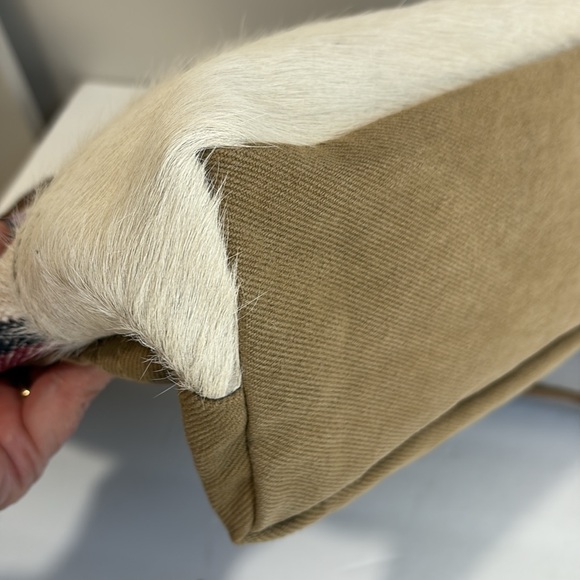 Myra Bag Striped Multicolor Canvas, Leather and Calfhair Shoulder/Crossbody Bag - Picture 9 of 11